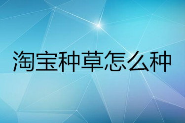 淘寶種草具體怎么種？怎樣操作？